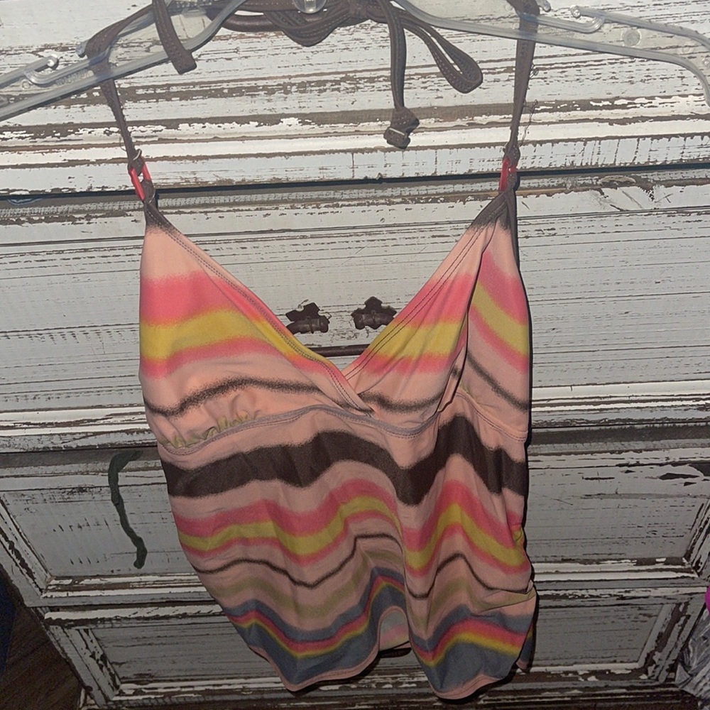 Jaclyn smith bathing suit nice new size 18 pink and brown